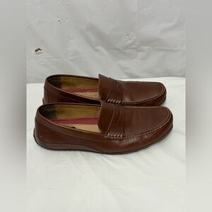 FLORSHEIM Men's size 12M Driver Loafer Casual Dress Shoes Brown Leather Slip-On